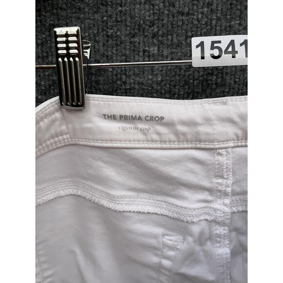 AG Adriano Goldschmied Jeans Womens 27 White The Prima Crop Cigarette Raw Hem - Picture 9 of 11